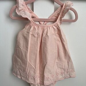 Baby GAP Pink Ruffled Girl Dress Eyelet